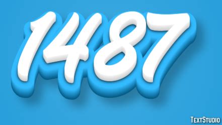1487 Text effect and logo design Number | TextStudio