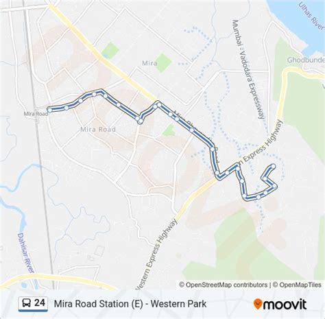 24 Route: Schedules, Stops & Maps - Mira Road Station (E) (Updated)