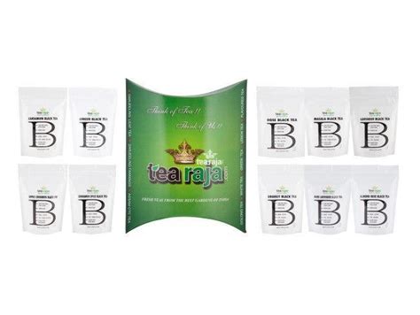 Black Tea Collection Pack(10GmX10 Packs)FREE TEA INFUSER & TEA SPOON ...