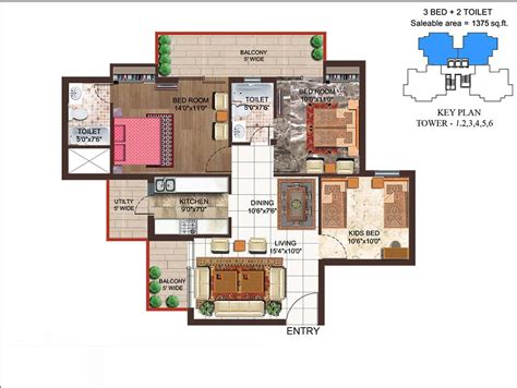 Amrapali Crystal Homes FloorPlan