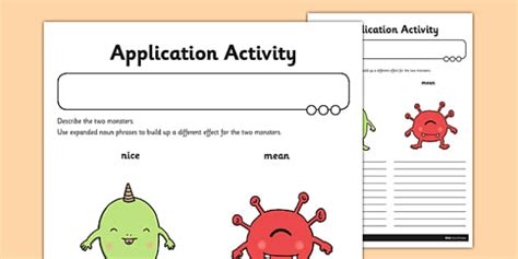 Expanded Noun Phrases Application Sheet