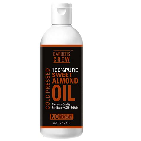 Buy Barbers Crew Natural & Organic Sweet Almond Oil For Skin & Hair ...