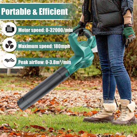 Soffiatore Foglie Senza Fili 18V | 2 Batterie 3000mAh | 3 Velocità | 354 Km/h | Per Auto/Giardino - Foto 6