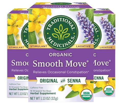 Amazon.com : Traditional Medicinals Organic Smooth Move with Senna ...