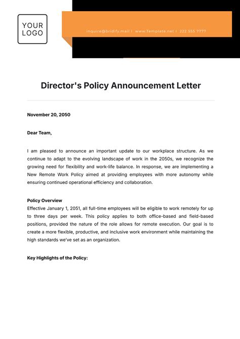 Image result for Announcement Letter Example