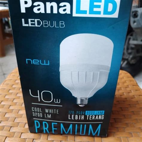 Jual Bohlam / Bola Lampu LED Panaled 40 watt 40W Cool White Putih Murah ...
