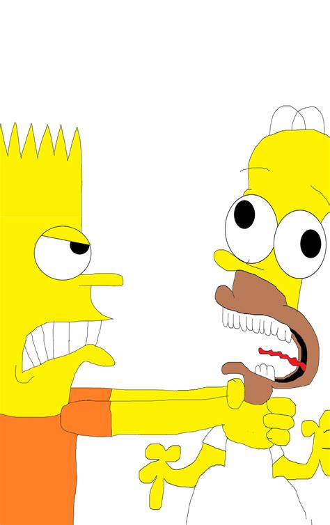 Bart strangling Homer by BugsBunny1940 on DeviantArt