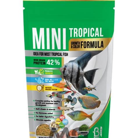 BITS Mini Tropical Growth & Color Formula – 60g Premium Fish Food for ...