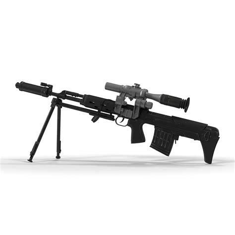 3D Bullpup Sniper Rifle Dragunov SVU model | 3D Molier International