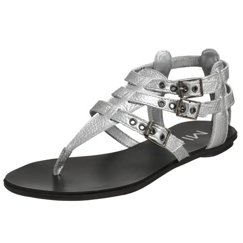 MIA Women's Hydra Gladiator Thong Sandal,Silver Metallic,9 M US ...