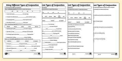 Using Different Types Connectives and Conjunctions - Twinkl
