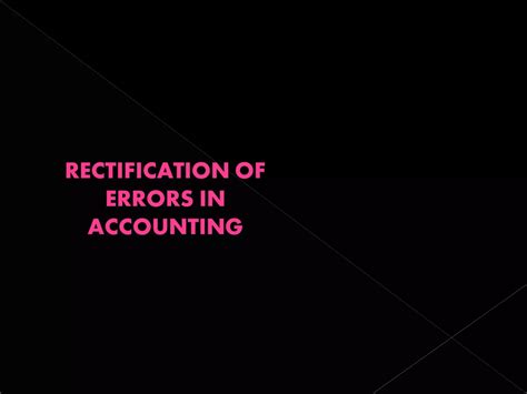 Image result for Rectification Journal Entry