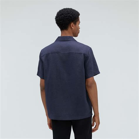 The Linen Camp Shirt Navy – Everlane