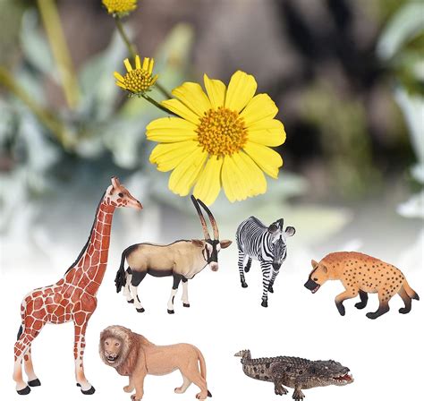 Buy LIZEALUCKY 6Pcs Animals Toys Set Safari Animals Figures Toys ...