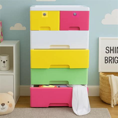 The Tickle Toe 6-Drawer Plastic Chest for Kids | Multicolor Storage ...