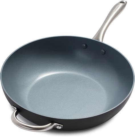 SENSARTE Nonstick Deep Frying Pan Skillet, 11-inch Saute Pan with Lid ...