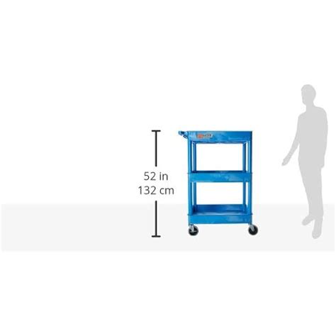 Buy Luxor BUSTC111BU Tray Shelf Carts, Blue at Ubuy India