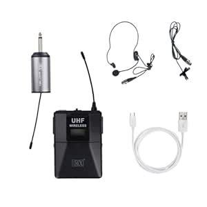 MX UHF Wireless Microphone System – Cordless Mic Set with Headset ...
