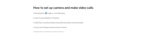 OnePlus TV Camera