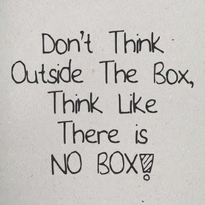 Dont think Out Side the Box wall poster Sticker for bedroom,livingroom ...