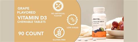 Briyo Vitamin D3 2000 IU D3 Tablets to Maintain & Raise Vitamin D3 ...