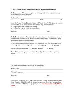 Fillable Online pages uoregon SJS Award Recommendation Form ...