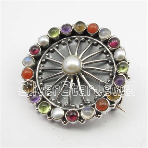 Sterling Silver Gemstone Brooches Supplier & Manufacturer