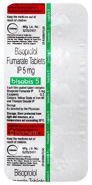 Bisobis 5 MG | Order Bisobis 5 MG Tablet Online at Truemeds