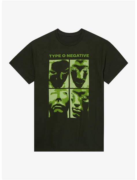 Type O Negative Green Faces Grid T-Shirt | Hot Topic