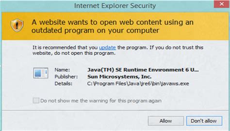I am getting a JAVA WAS BLOCKED message when trying to open a file from ...