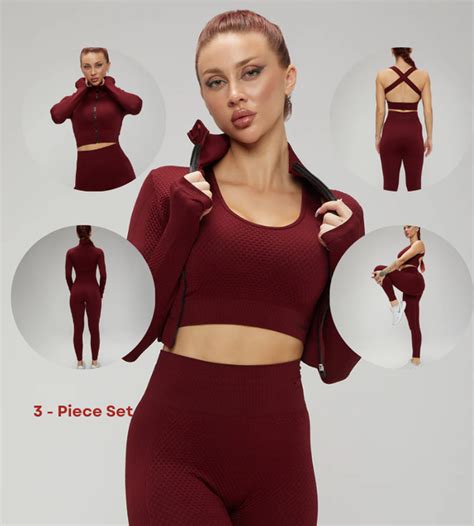 3 Piece Yoga Sets for Women - Matching Sports Bra, Leggings & Top – GlamFit