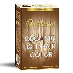 QuikHenna Organic Hair Colour Gel 7G Golden Blonde - PPD & Ammonia Free ...