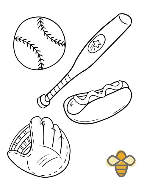 Free Softball Coloring Pages