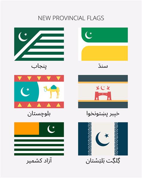 Current & Proposed designs of the sub-national flags of Pakistan (14 pics) : r/pakistan