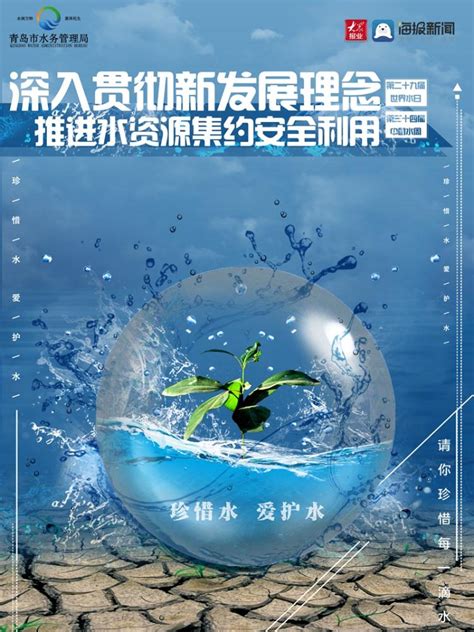 青岛市组织第二十九届“世界水日” 第三十四届“中国水周”节水宣传 - 海报新闻