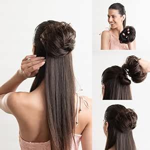 Hair Originals 100% Human Hair Messy Bun Scrunchie For Girls And Women ...
