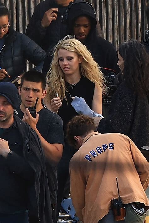 Mia Goth and Moses Sumney - "MaXXXine" Filming Set in Los Angeles 05/10/2023 • CelebMafia