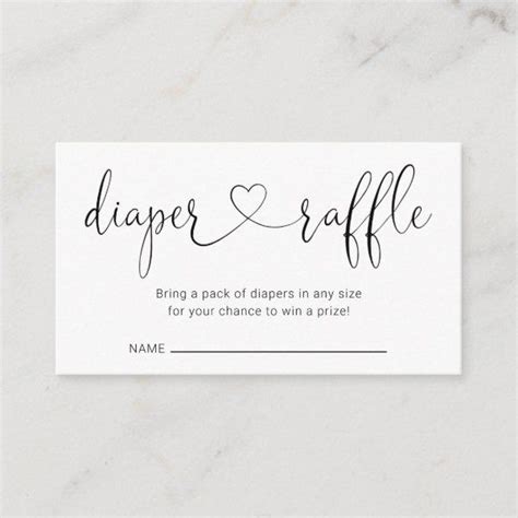 Diaper Raffle Insert for Baby Shower Invitation | Zazzle | Diaper ...