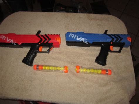 Nerf Rival Apollo VX-700 Gun Lot Of 2 w/ Clips & Ammo, Red & Blue ...