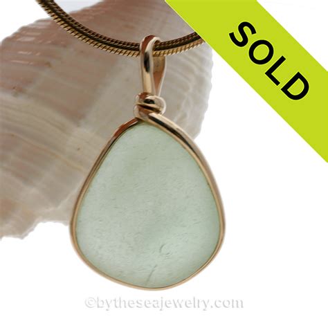 Simply Sea Glass - Retro Color Sea Glass Necklace with Bright Amber and ...