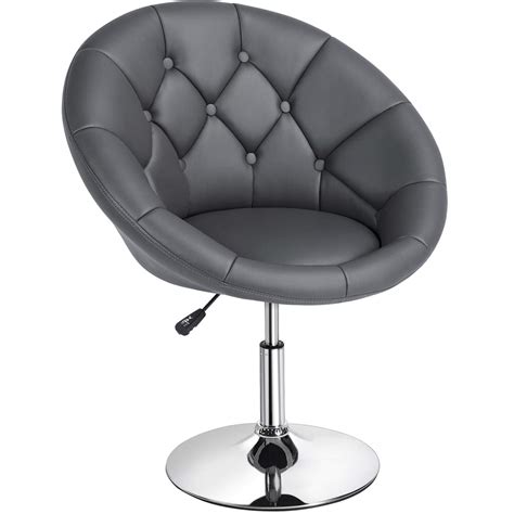 Buy Yaheetech Adjustable Modern Round Tufted Back Chair Tilt Swivel ...