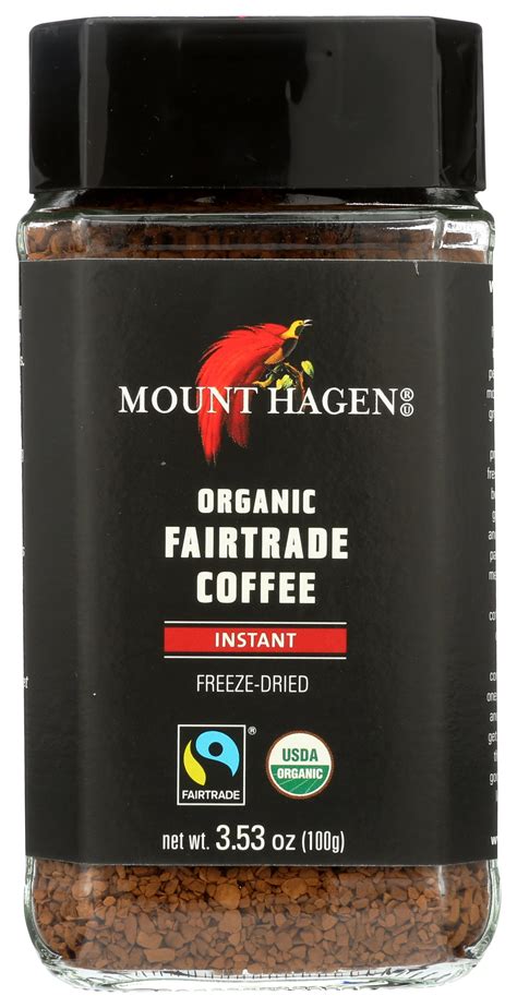 Mount Hagen Organic Freeze Dried Instant Coffee, 3.53 oz Jar ...