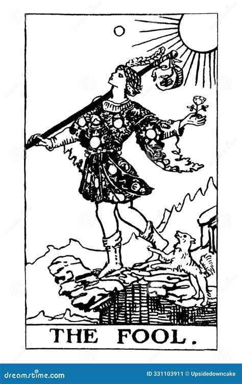 The Fool Major Arcana Tarot Card Stock Vector - Illustration of deck ...