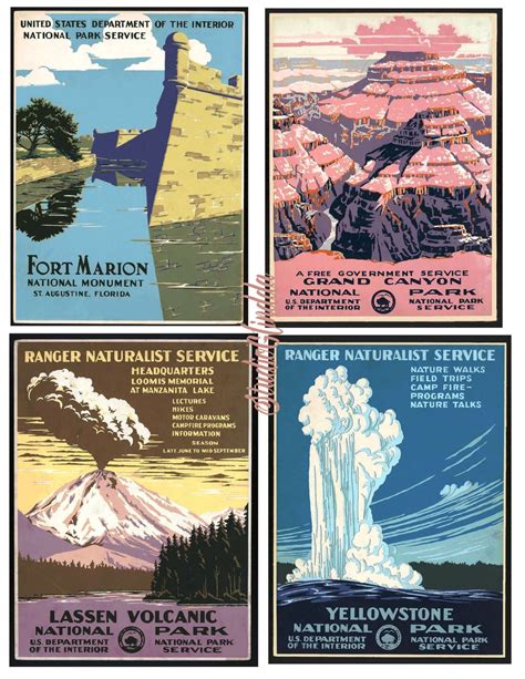 WPA Posters, National Park Service,art DECO 1930s, Travel, Vintage ...