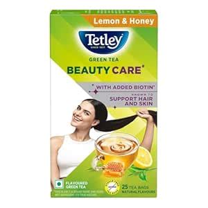 Tetley Green Tea Beauty Care, With Added Biotin, Supports Hair and Skin ...