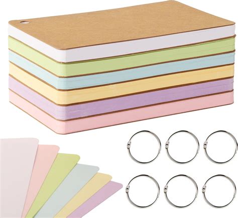 Amazon.com : Ctosree 3000 Pcs Colorful Index Cards 2" x 3" Flash Cards ...