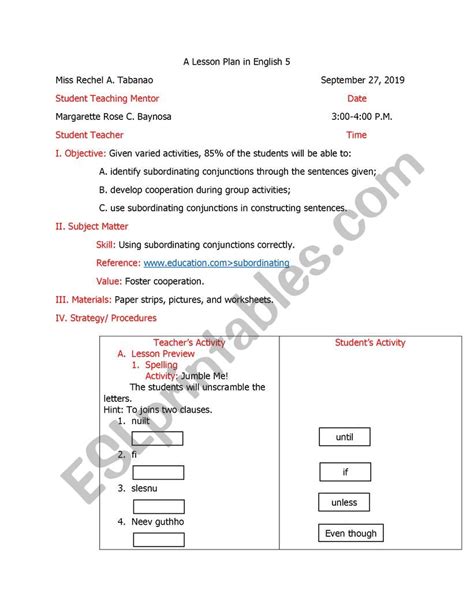 Image result for Conjunctions Lesson