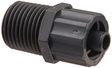 Techon Systems TSD931-57 Fitting, Male Luer Lock, 1/8" NPT, Black Nylon ...