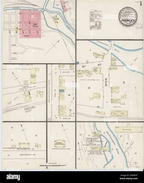 Map of hawley hi-res stock photography and images - Alamy