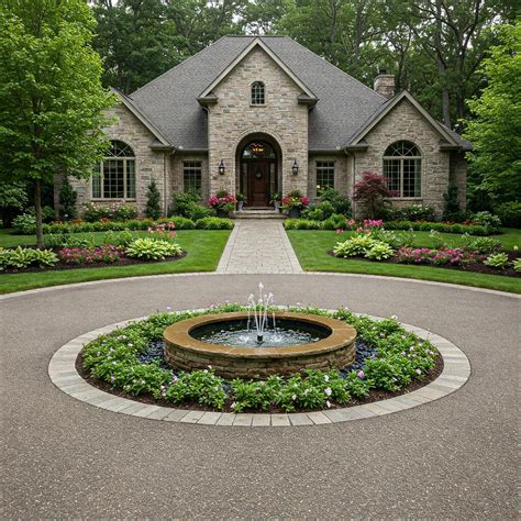 15 Half Circle Driveway Landscape Ideas for Curb Appeal